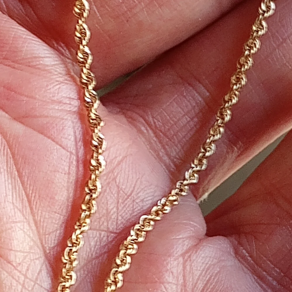 Solid 10k Rope Chain 17"  Michael Anthony - Picture 2 of 7